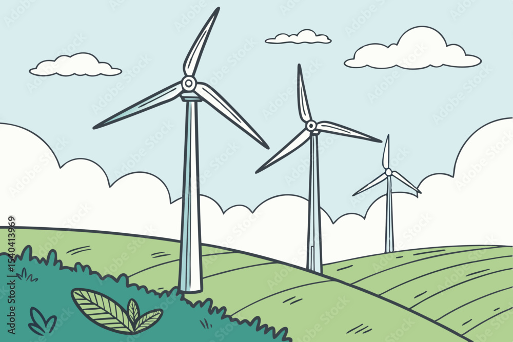 wind turbines farm