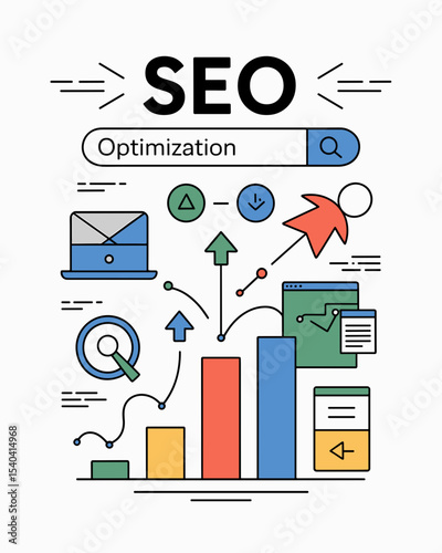 SEO Optimization and Website Marketing Analysis, Data Charts and Business Strategy