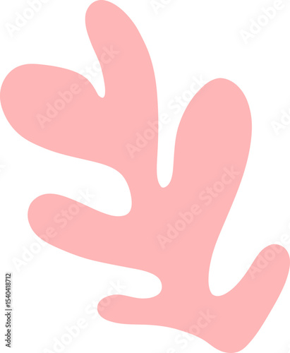 Freeform Pink Coral Inspired Abstract Shape