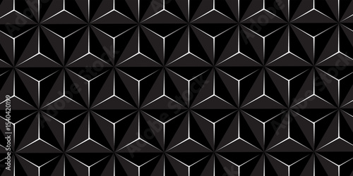 Dark hexagon abstract technology background with bright flashes under the hexagon. Hexagon game vector abstract technology background.