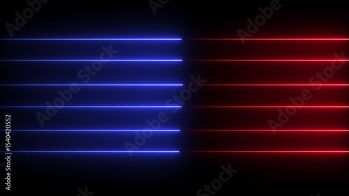 Moving colorful neon glowing lines abstract glowing neon light glowing lines moving animation.. Seamless loop animation video of glowing neon lines flowing on black background