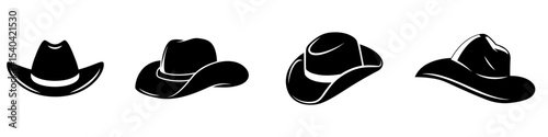 Cowboy hat icon vector set. west illustration sign collection. Texas symbol. Hat logo.