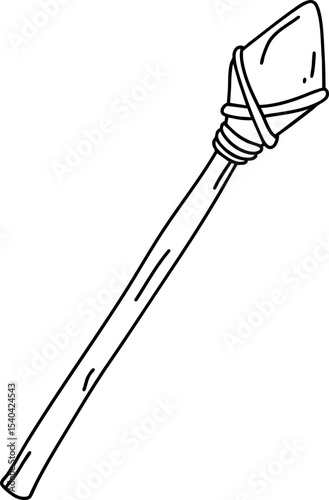 hand drawn spear