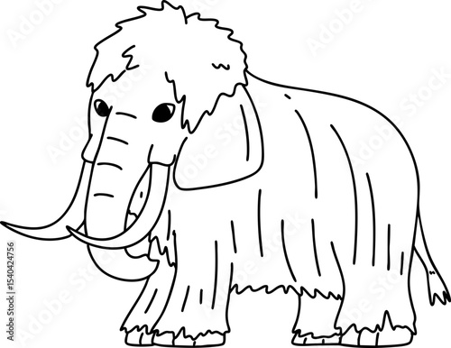 hand drawn mammoth