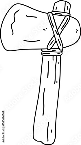 hand drawn axe