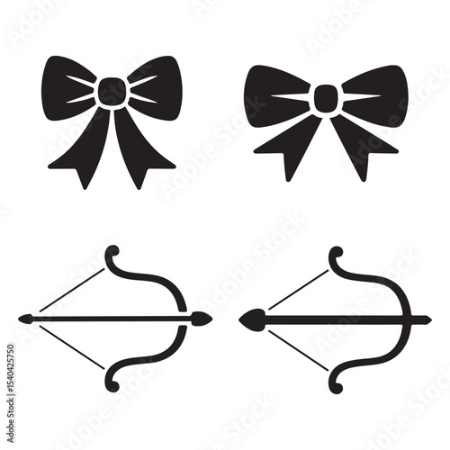 Bow and Arrow Silhouettes