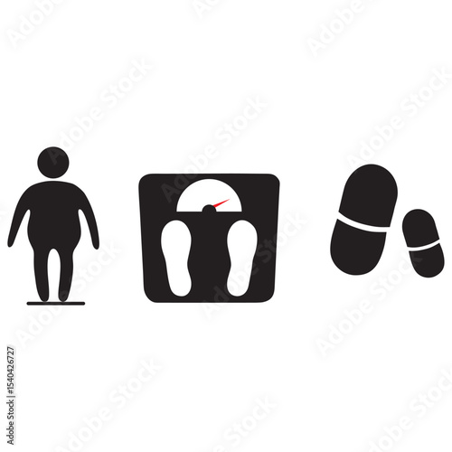 fat body icon set