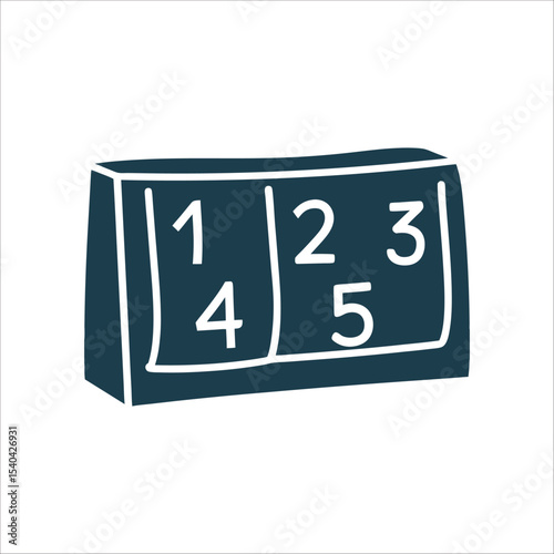 Minimalist Lap Counter Flip Board Illustration Lap Counter Minimalist numbered flip board