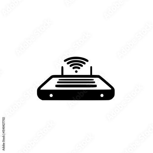 router symbol representing internet signal and network hardware