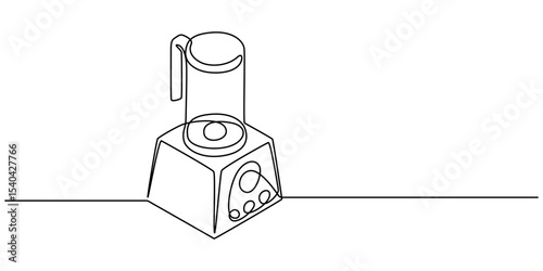 food mixing machine continuous one line drawing, Blender continuous one line drawing minimalism design, continuous line of Stand mixer. Home appliance, kitchen, electrical, food processor, kitchenware