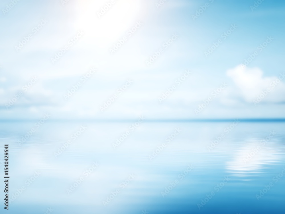 Obraz premium Soft-focus serene sky and water