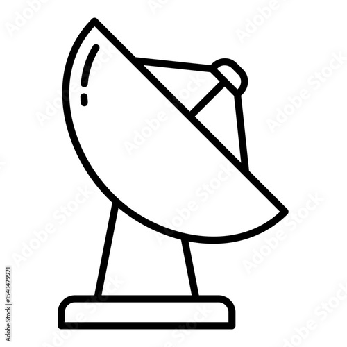 Satellite dish icon to catch signal on ground station