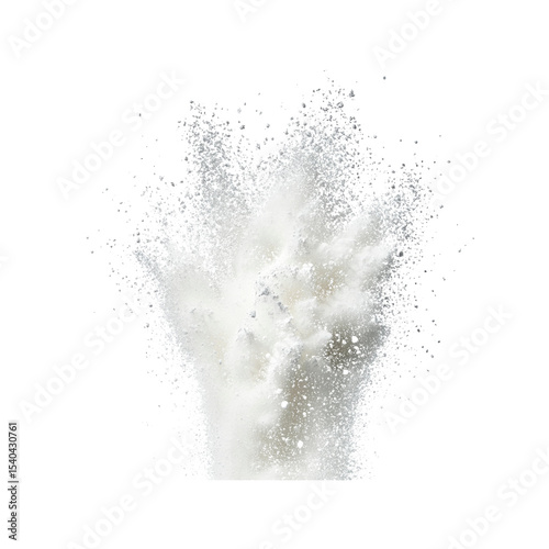 Exploding Cloud of White Powder, Fine Grain Texture, Abstract Background