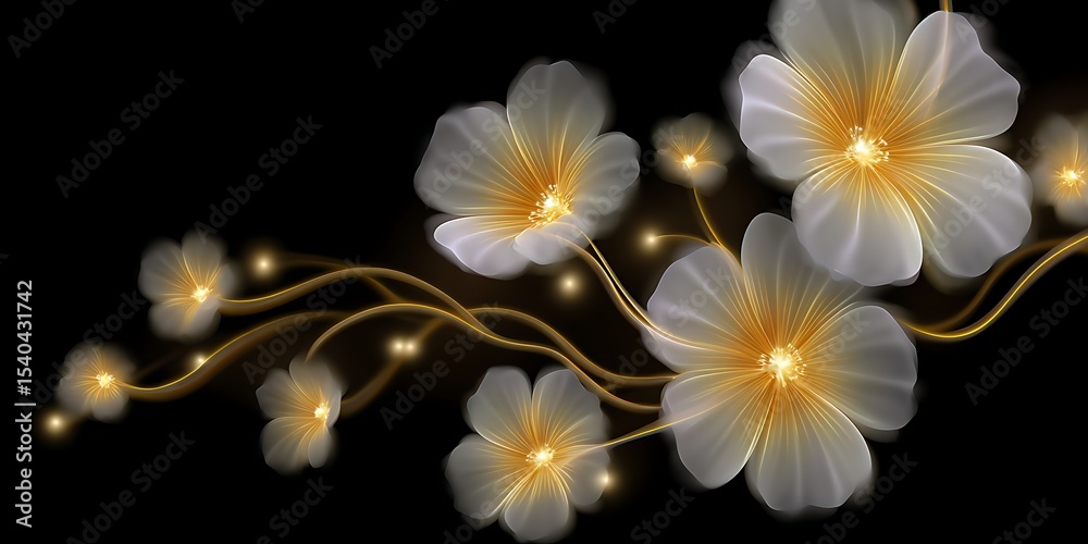 Fototapeta premium Brown Flower in the dark background.