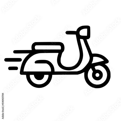 vintage scooter vector illustration