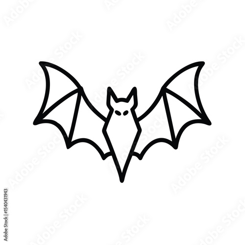Hand drawn bat halloween spooky night creature wings gothic