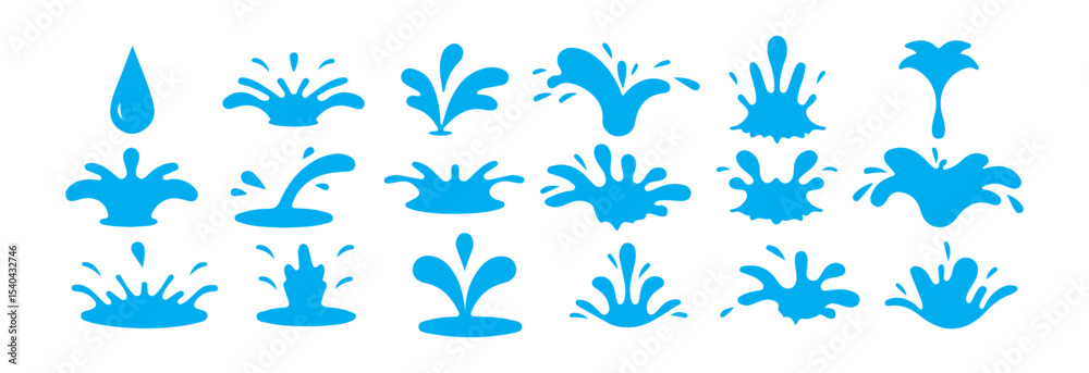 Fototapeta premium High-Quality Water Splash Vector – Abstract Liquid Design. Victor illustration eps 10