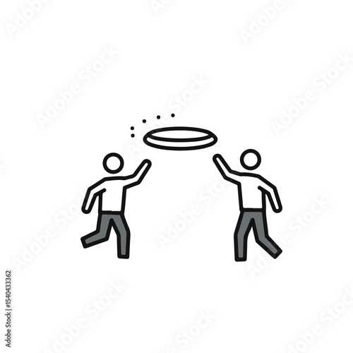 Two people playing a frisbee outdoors.