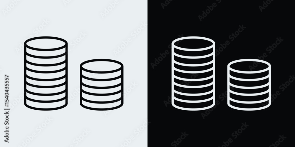 Coin icons stock illustration Coin icons stock illustration