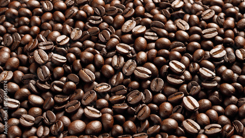 Rich Roasted Coffee Beans Full Frame Texture