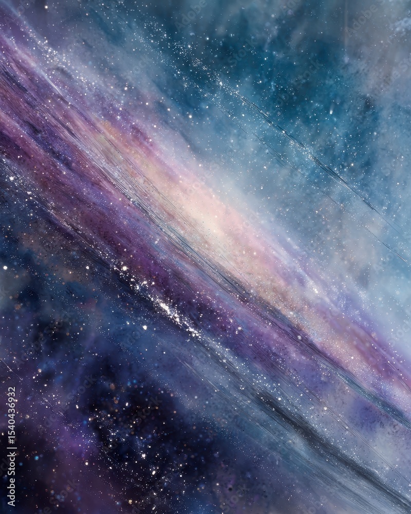 Fototapeta premium Cosmic Artistry of Galactic Nebula in Space