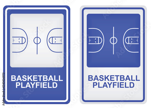 Basketball playfield sign. vector illustration