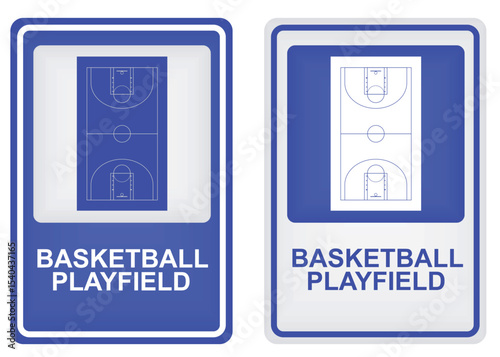 Basketball playfield sign. vector illustration