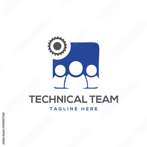 technical team support team logo design creative modern minimal 