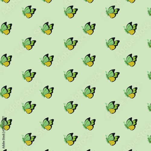 Butterfly seamless pattern design for fabric	