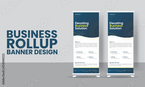 Corporate rollup banner template, advertisement, pull up, geometric background, vector illustration, business flyer, and display banner for your Corporate business company.