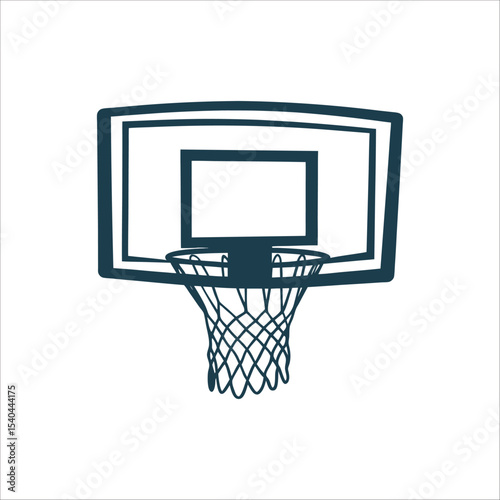 Basketball Backboard and Net Isolated Illustration Basketball Backboard Only Just the backboard no net