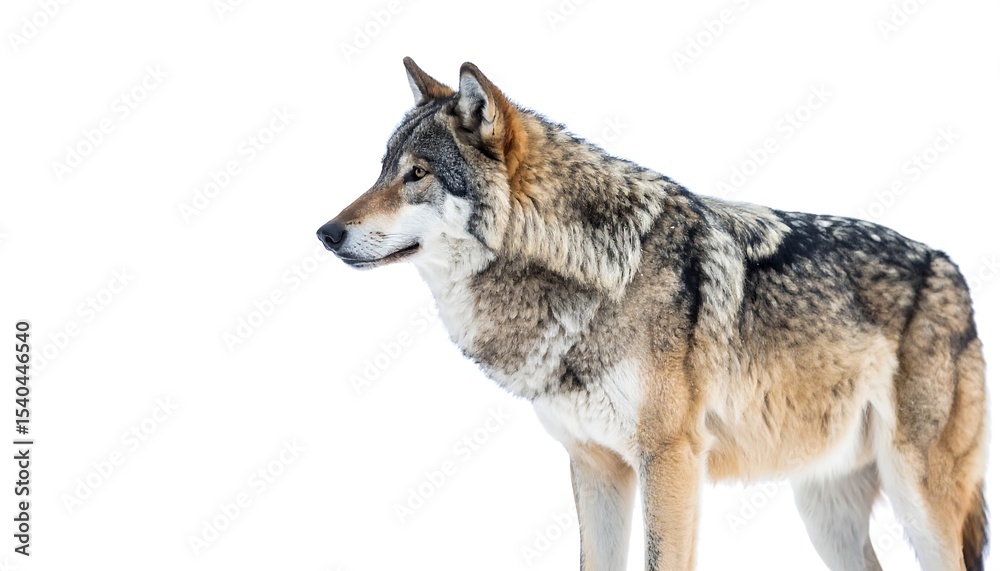 Fototapeta premium Gray Wolf in Winter Snow.