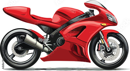 red motorcycle on black background