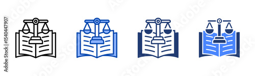 Constitution icon sheet multiple style collection