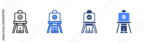 Voting Booth icon sheet multiple style collection