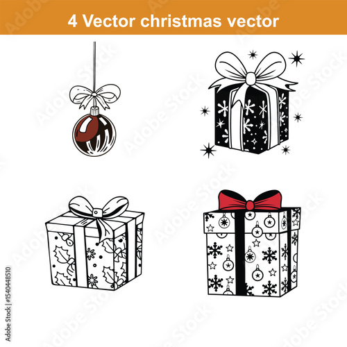 Christmas icon On A Flat Circle,Christmas Ornament,Christmas Balls Icon with Long Shadow