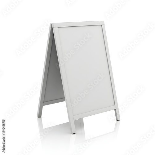 Blank white a frame sidewalk sign mockup