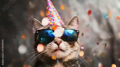 Cool Cat Birthday Party Confetti.