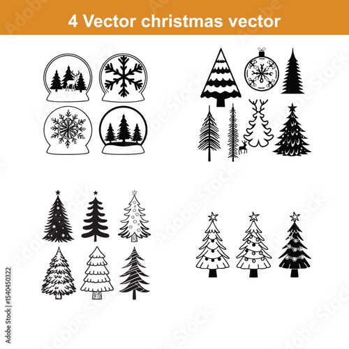 Christmas icon On A Flat Circle,Christmas Ornament,Christmas Balls Icon with Long Shadow