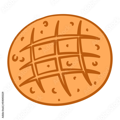 Pastry Breads and Baguettes Illustration Set