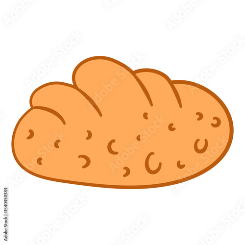 Pastry Breads and Baguettes Illustration Set