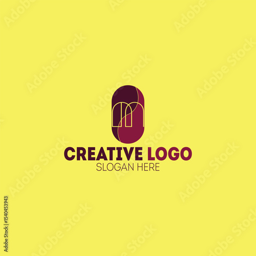 Modern abstract letter m logo design for branding