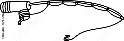 hand drawn fishing hook