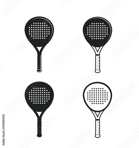 Padel Racket icon logo Vector Illustration