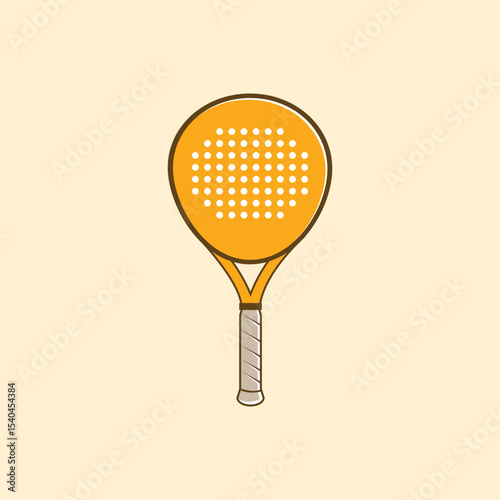 Padel Racket icon logo Vector Illustration