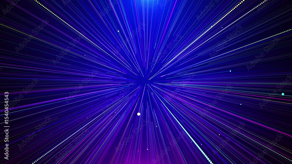 Abstract tunnel of multicolor spectrum radial lines circular geometric background. Data flow tunnel. Explosion Motion effect. Background Circular geometric centric motion pattern Starburst lines rays