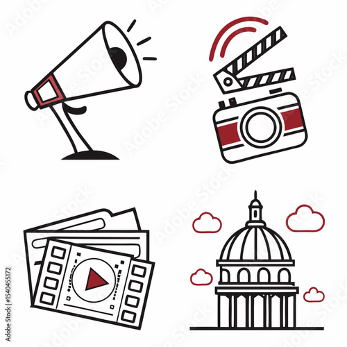 Media production broadcasting film camera tickets building