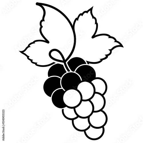 Grapevine Summer Vacation Vector Illustration AI Generated Travel Graphic on White Background