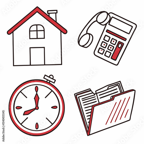 House keys calculator time folder documents home buying process