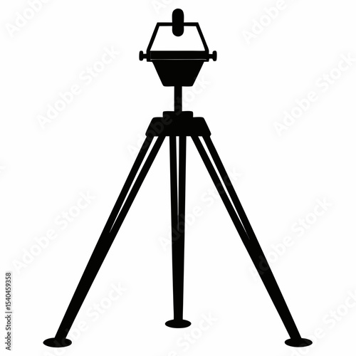 Mobile Tripod silhouette black vector on white background